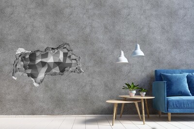 Dziura 3d foto tapeta Abstrakcja trójkąty