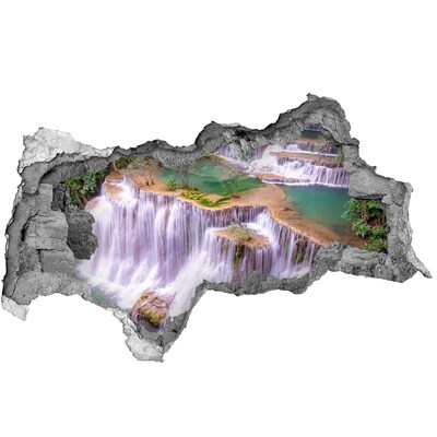 Dziura 3d w ścianie naklejka Tajlandia wodospad
