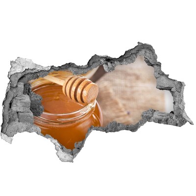 Naklejka 3D dziura na ścianę Miód