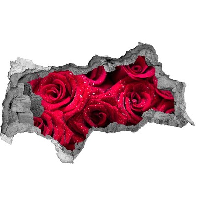 Samoprzylepna naklejka na ścianę Krople na różach