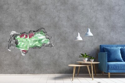 Naklejka 3D dziura samoprzylepna Monstera