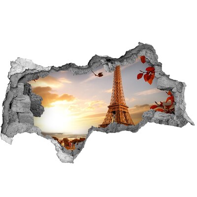 Fototapeta dziura na ścianę 3d Wieża Eiffla Paryż