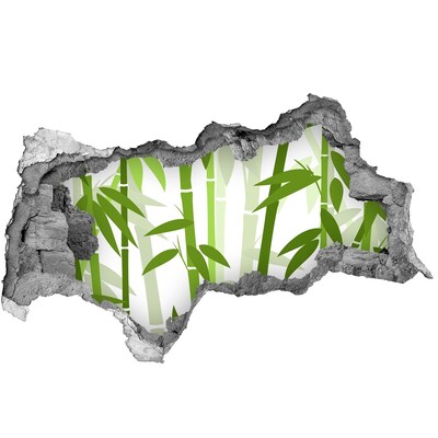 Naklejka 3D dziura na ścianę samoprzylepna Bambus