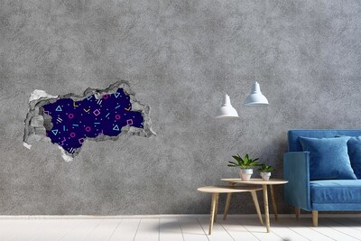 Fototapeta dziura na ścianę Geometryczne tło