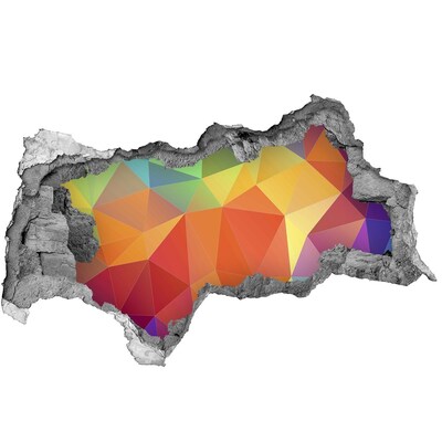 Samoprzylepna dziura na ścianę Geometryczne tło