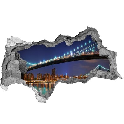 Fototapeta dziura na ścianę 3d Manhattan Nowy Jork