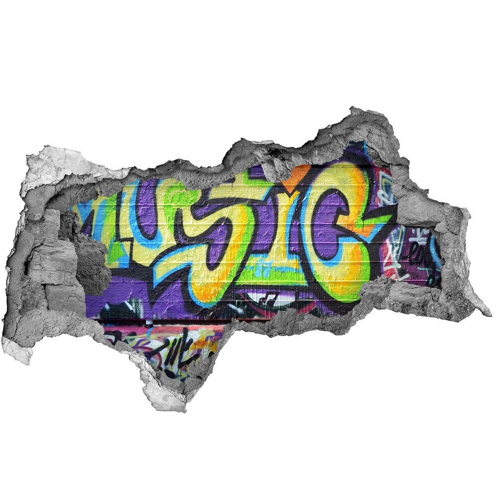 Foto zdjęcie dziura na ścianę Graffiti na ścianie
