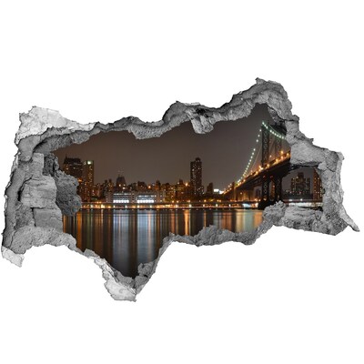 Fototapeta dziura na ścianę 3d Pomiędzy mostami