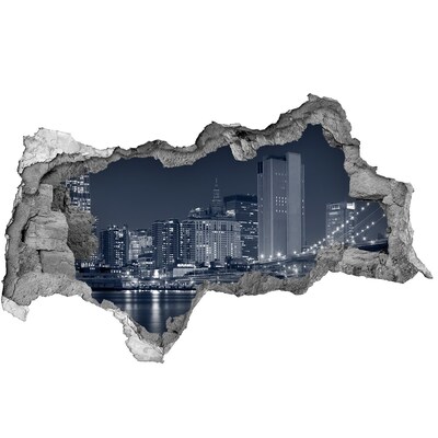 Fototapeta dziura na ścianę 3d Manhattan Nowy Jork