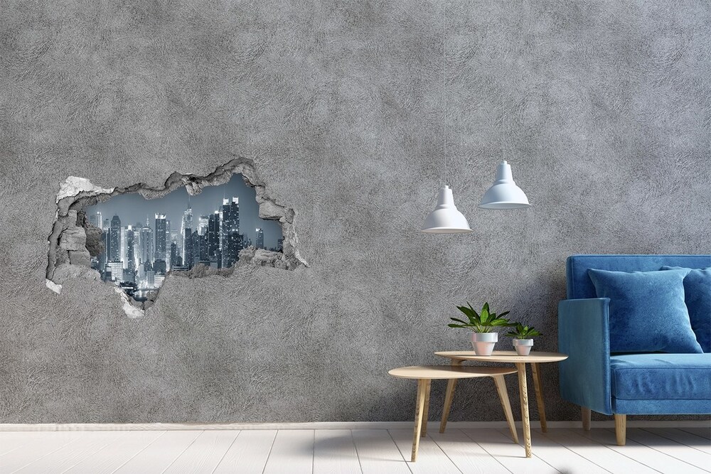 Fototapeta dziura na ścianę 3d Manhattan Nowy Jork