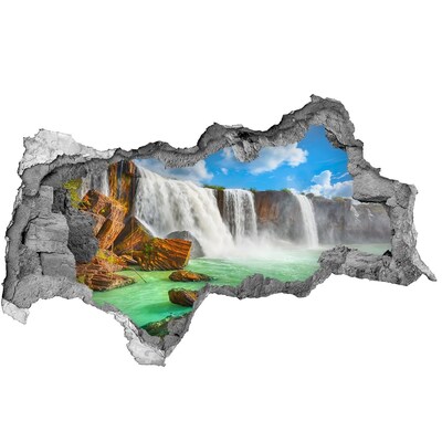 Dziura 3d w ścianie naklejka cegła Kaskada