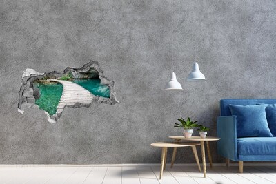 Dziura 3d w ścianie naklejka Jeziora Plitwickie