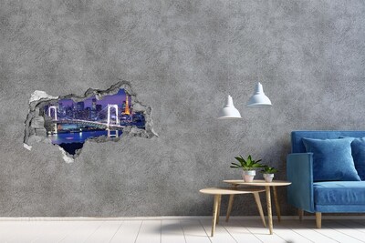 Fototapeta dziura na ścianę 3d Most w Tokio