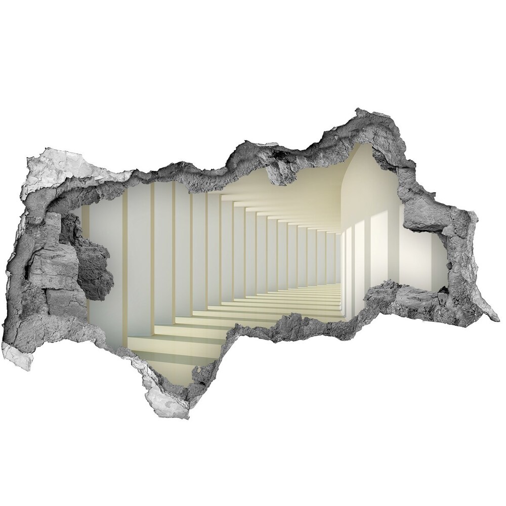 Fototapeta dziura na ścianę 3d naklejka Korytarz