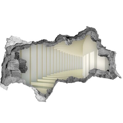 Fototapeta dziura na ścianę 3d naklejka Korytarz