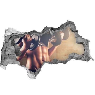 Fototapeta dziura na ścianę 3d Budowa mięśni