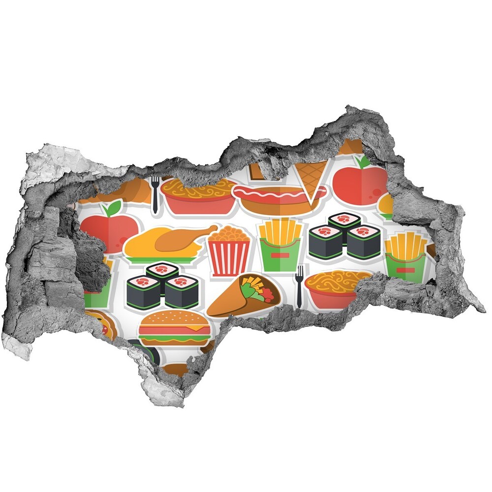 Samoprzylepna naklejka beton Fast food