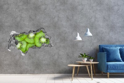 Naklejka 3D dziura na ścianę okleina Kiwi