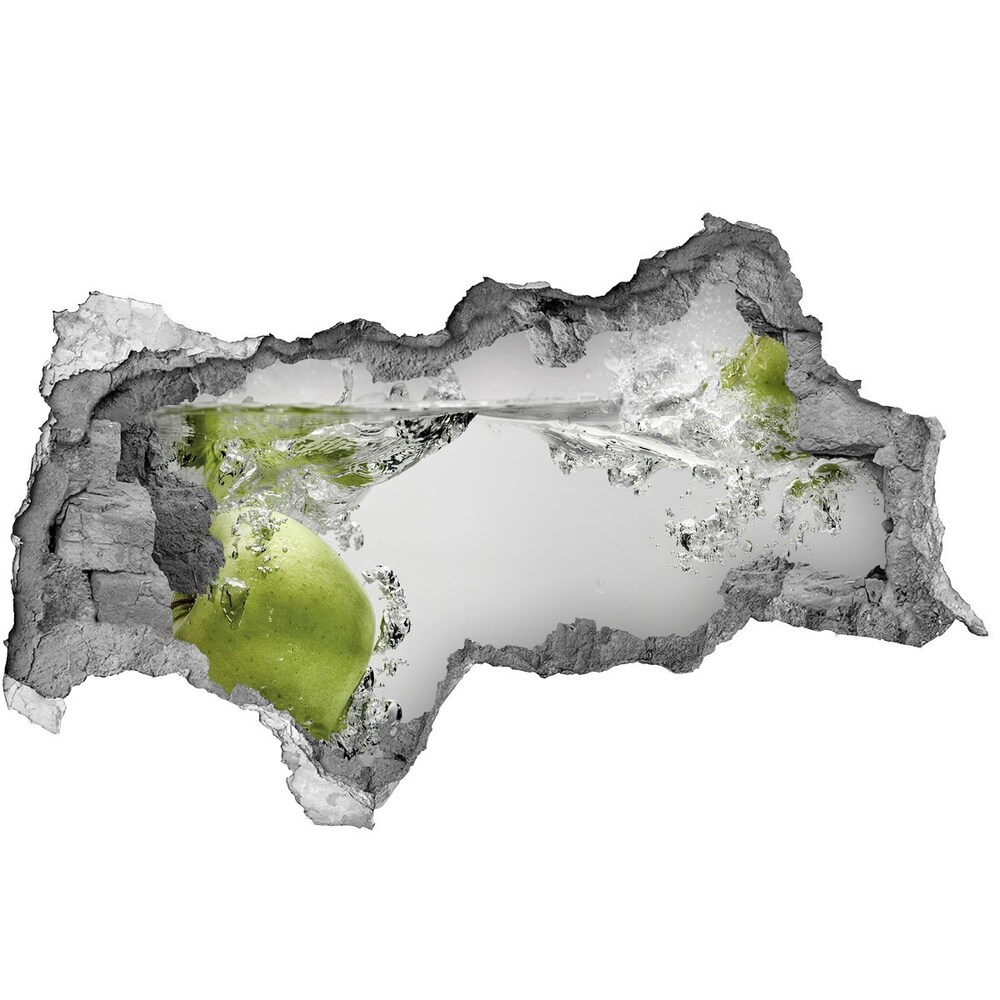 Naklejka 3D dziura okleina Jabłko pod wodą