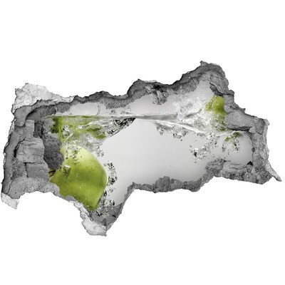 Naklejka 3D dziura okleina Jabłko pod wodą