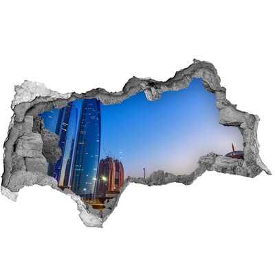 Fototapeta dziura na ścianę 3d Ulice Abu Zabi