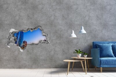 Fototapeta dziura na ścianę 3d Ulice Abu Zabi