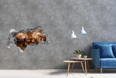 Fototapeta dziura na ścianę 3d Beczki w winnicy