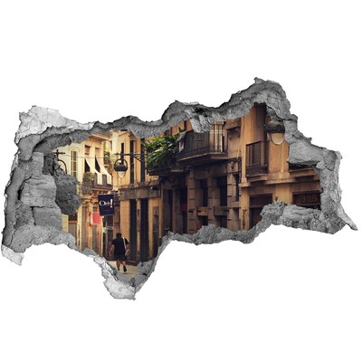 Fototapeta dziura na ścianę 3d Ulice Barcelony