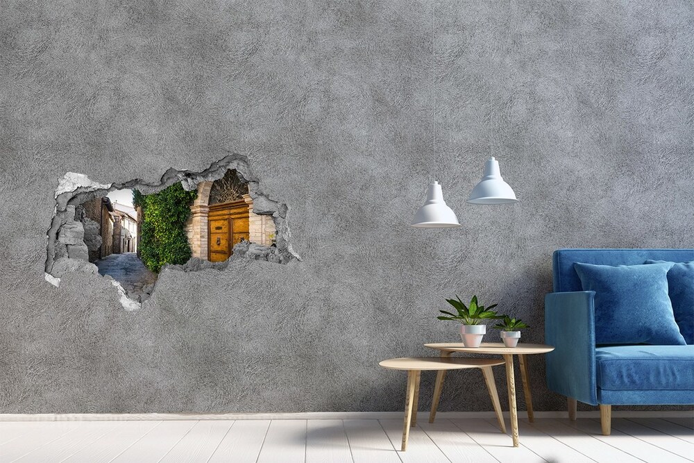 Fototapeta dziura na ścianę 3d Urokliwa uliczka
