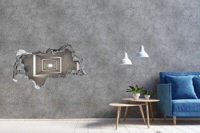 Dziura 3d fototapeta naklejka Betonowy tunel