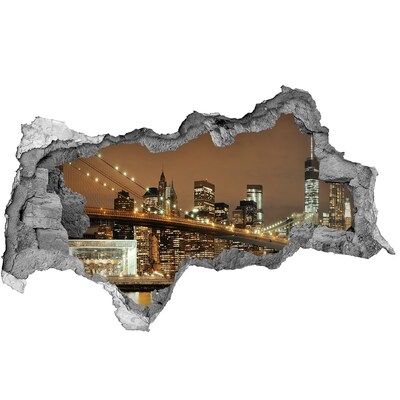Fototapeta dziura na ścianę 3d Manhattan Nowy Jork