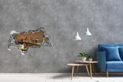 Fototapeta dziura na ścianę 3d Manhattan Nowy Jork