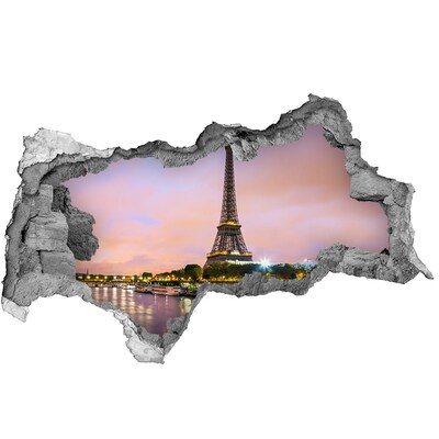 Fototapeta dziura na ścianę 3d Wieża Eiffla Paryż