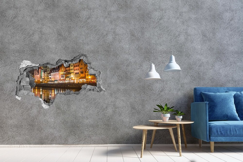 Fototapeta dziura na ścianę 3d Gdańsk Polska