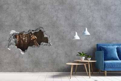 Dziura 3d fototapeta na ścianę Afrykańska maska