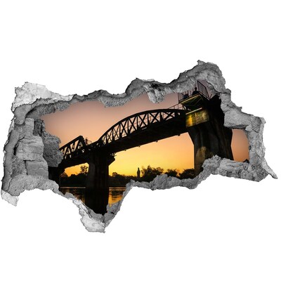 Fototapeta dziura na ścianę 3d Most w Tajlandii