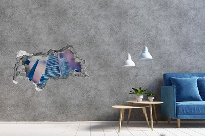 Fototapeta dziura na ścianę 3d Drapacze chmur