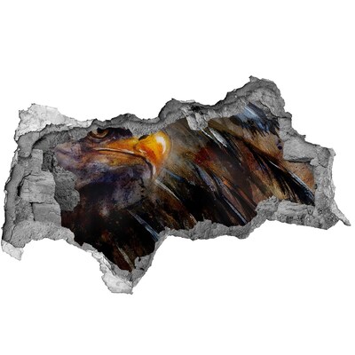 Dziura 3d fototapeta na ścianę naklejka Orzeł