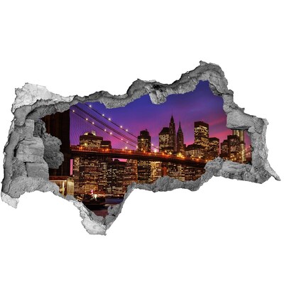 Fototapeta dziura na ścianę 3d Manhattan zachód