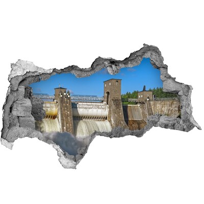 Fototapeta dziura na ścianę 3d Zapora wodna