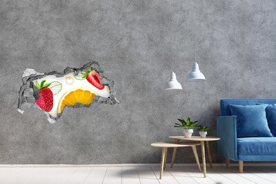 Samoprzylepna naklejka beton Owoce