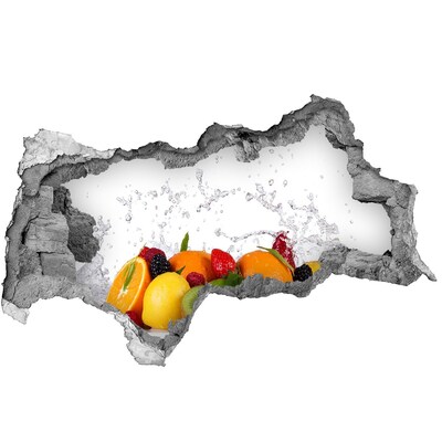 Samoprzylepna naklejka beton Owoce i woda