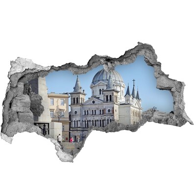 Fototapeta dziura na ścianę 3d Plac Wolności Łódź