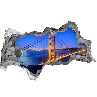 Fototapeta dziura na ścianę 3d Most San Francisco
