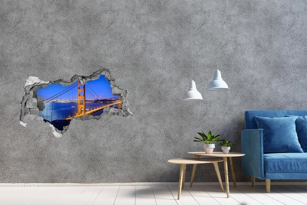 Fototapeta dziura na ścianę 3d Most San Francisco