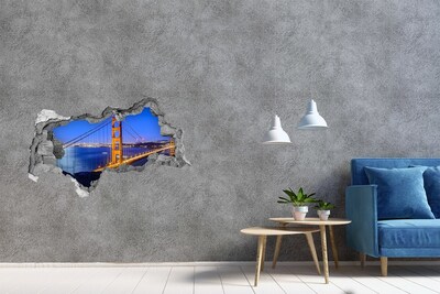 Fototapeta dziura na ścianę 3d Most San Francisco