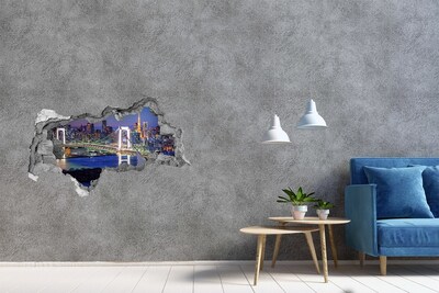 Fototapeta dziura na ścianę 3d Most w Tokio