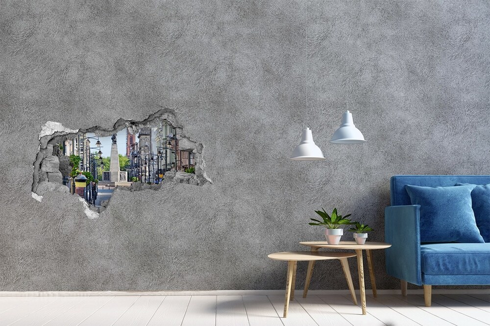 Fototapeta dziura na ścianę 3d Łódź Polska
