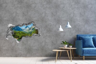 naklejka fototapeta 3D widok Jezioro w górach