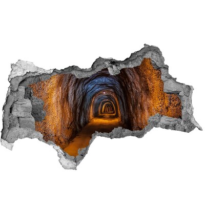 Fototapeta dziura na ścianę 3d Podziemny tunel